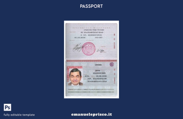 stile verificato Modello di passaporto standard russo